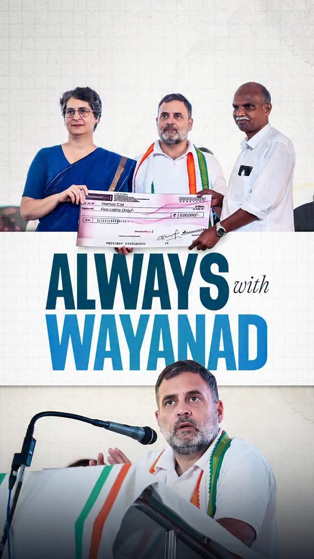 rahulgandhi 게시물 이미지: Wayanad is an exemplar of unity, courage, and...