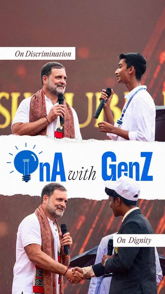 rahulgandhi 게시물 이미지: Gen Z has the courage to speak up about the...