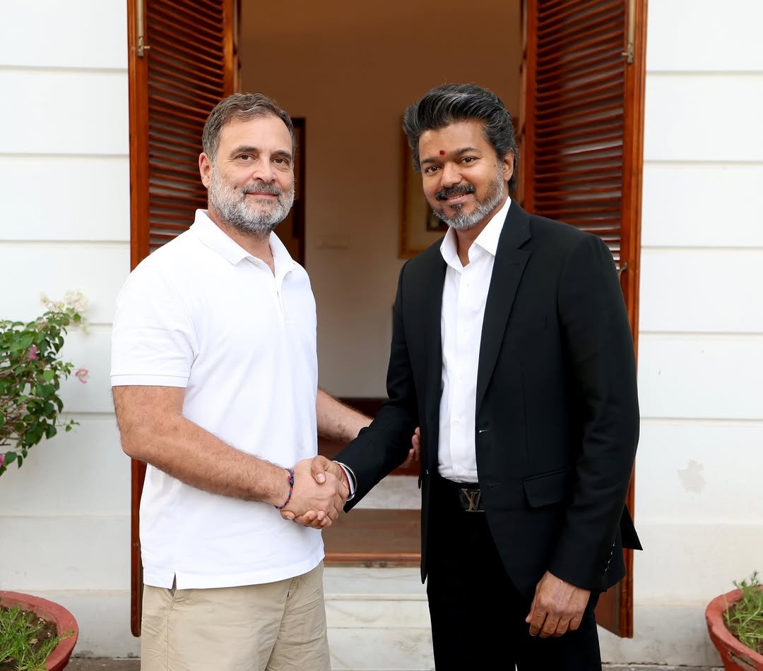 rahulgandhi 게시물 이미지: Lovely meeting Tamil Nadu CM, Thiru Vijay in...