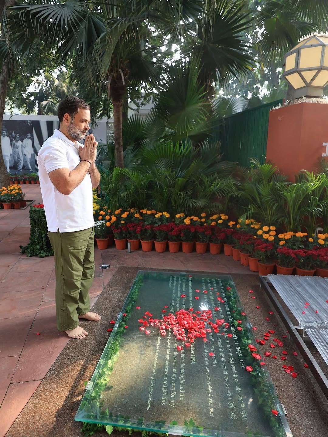 Photo shared by Rahul Gandhi on November 18, 2025 tagging @incindia. May be an image of flower.