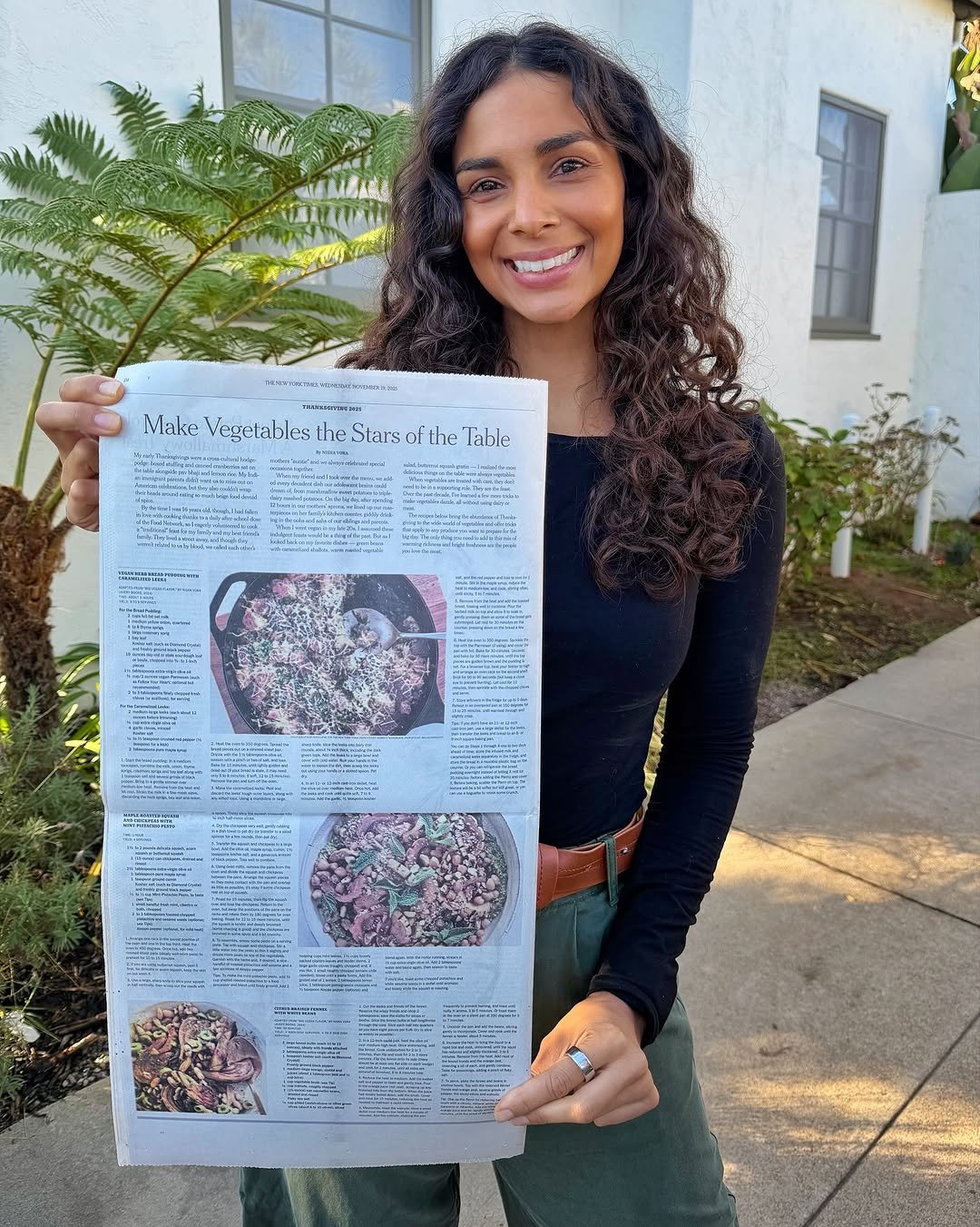 Photo by Nisha Vora | Vegan Recipes on November 19, 2025. May be an image of newspaper, poster, stethoscope, magazine and text.