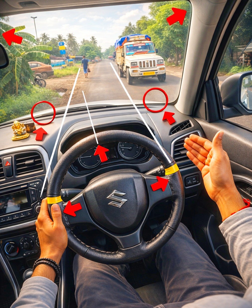 Photo by Rakesh Biswas on January 14, 2026. May be an image of car, odometer, windshield, road and text that says 'dE'.