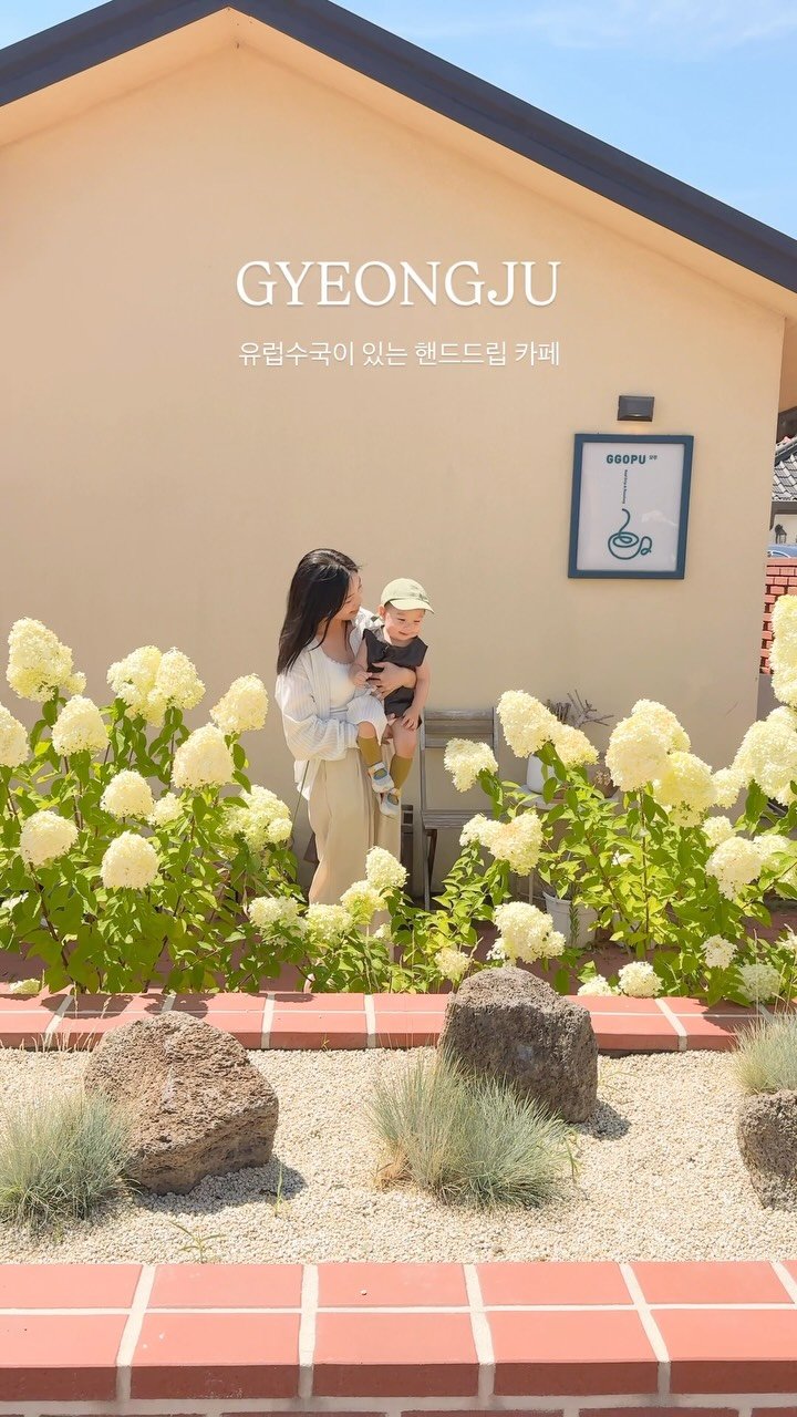 ramiii_eo 게시물 이미지: 경주 유럽수국 카페 발견💚
(다녀온 날: 26.08.01)

도하와 같이 다녀온...