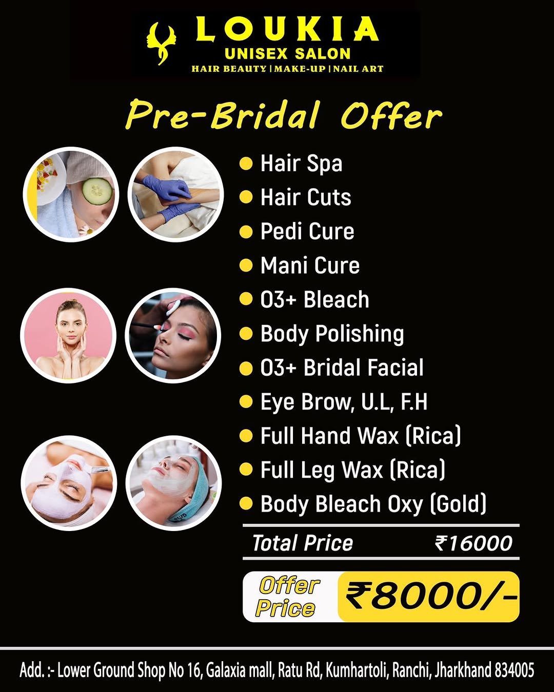 ranchi_loukia_salon 게시물 이미지: Weeding season offers @ranchi_loukia_salon...