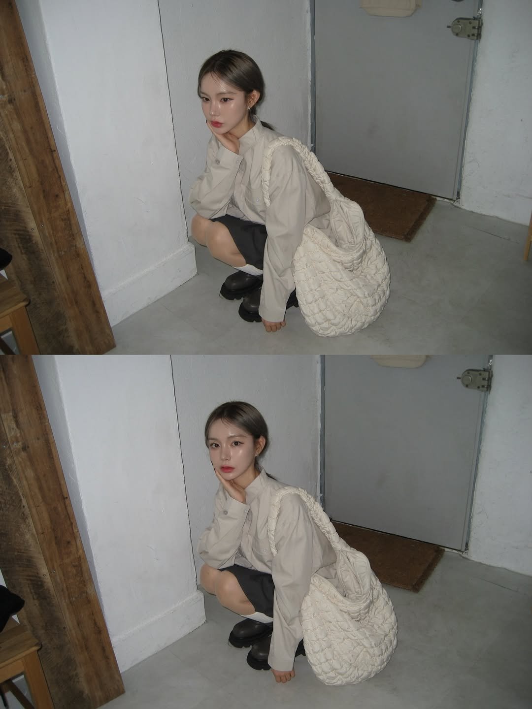 Photo by 안아란 on February 04, 2026. May be an image of outerwear and dress.