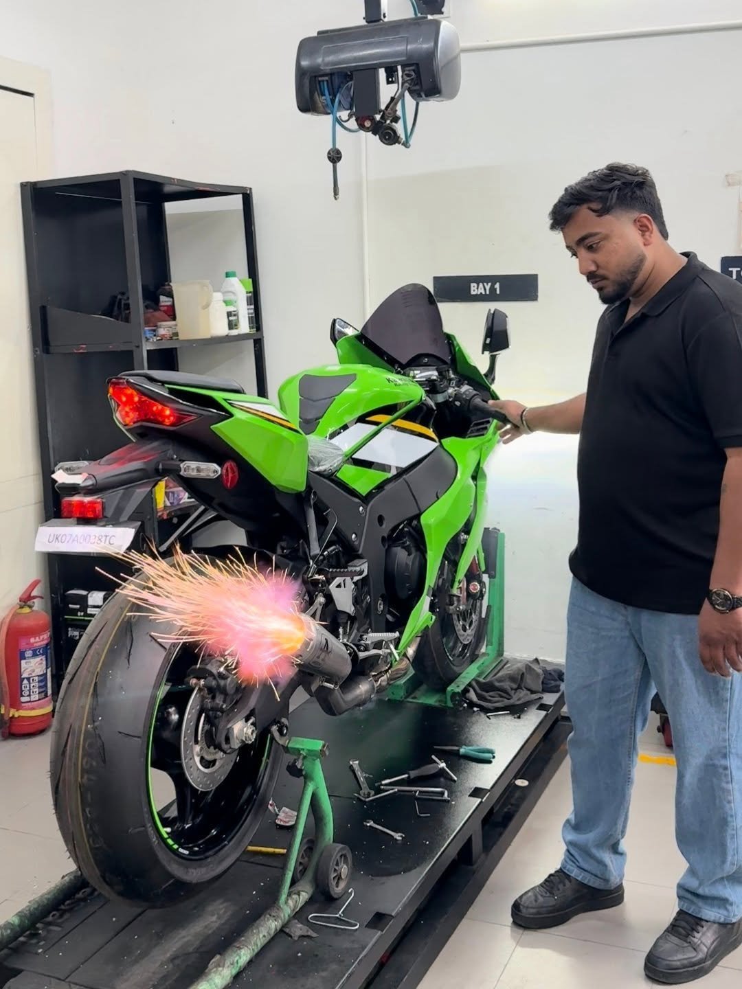 Photo by Udit Singh Rathi in Dehradun, Uttarakhand. May be an image of motorcycle, blower and text.