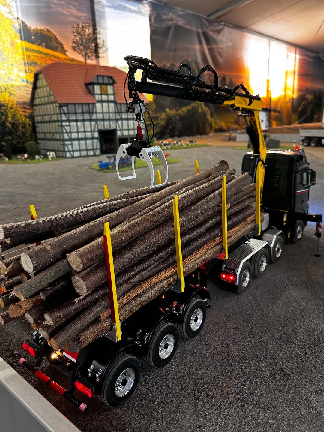 Photo by rcdreammachine on February 09, 2026. May be an image of crane, trailer, lumberyard and text.