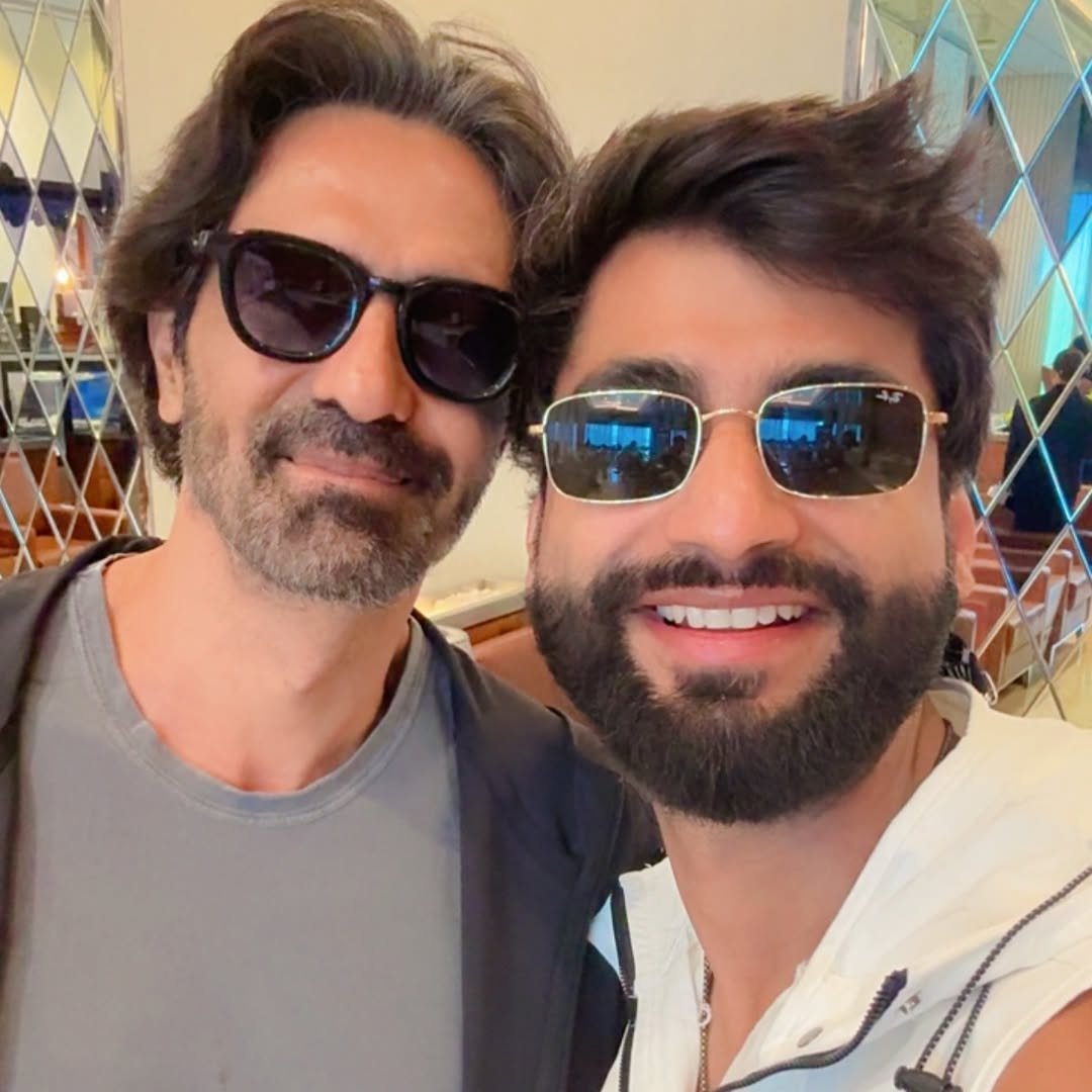 Photo by Harsh Gujral on April 23, 2026. May be a selfie of one or more people, beard, hair, people smiling, sunglasses and text.