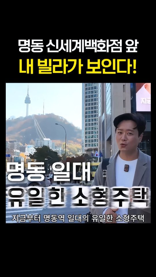 realpasset 게시물 이미지: 부자병법이 공급하는 소형주택 브랜드 "BLUE VIRD"
이번에는 명동역과 남산...
