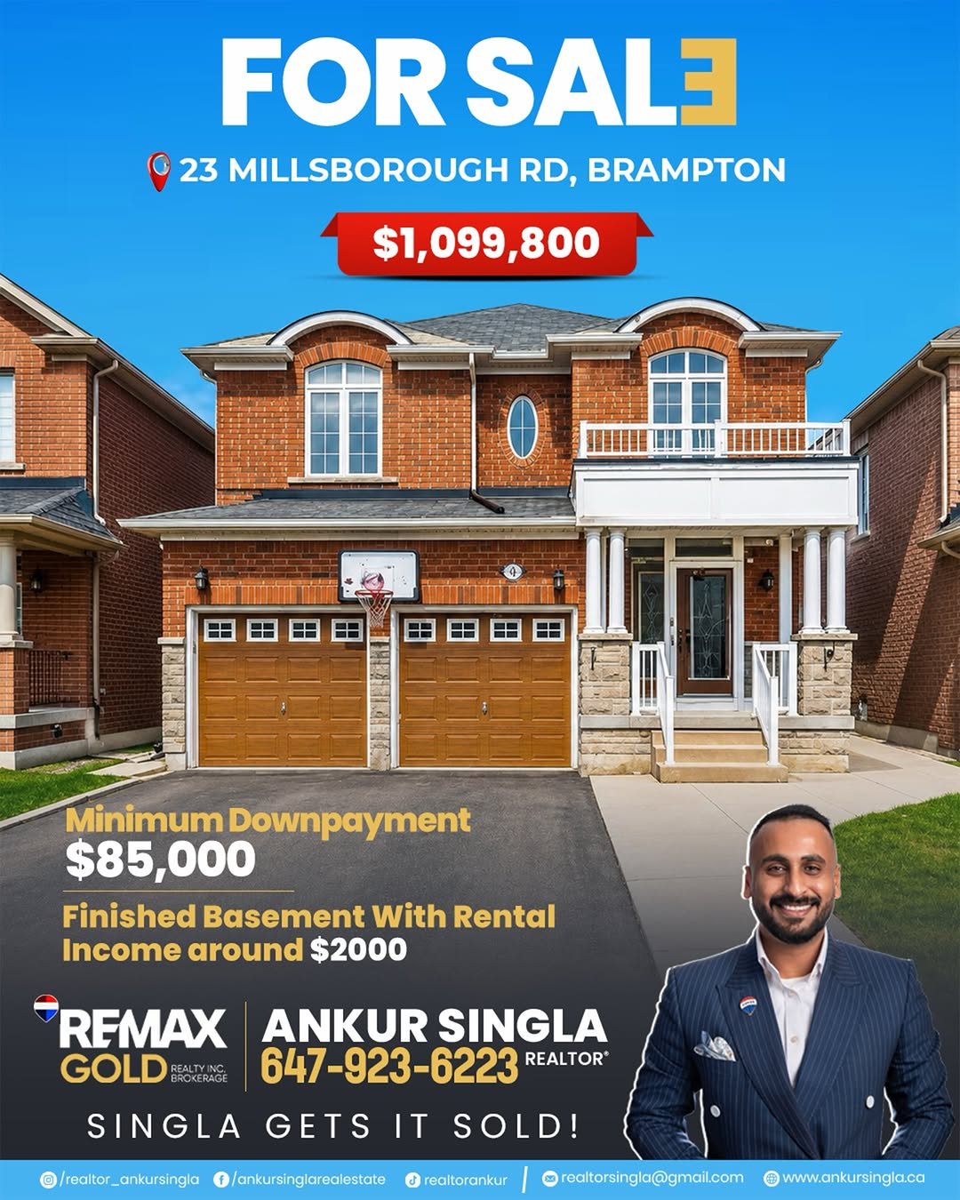 realtor_ankursingla 게시물 이미지: 🏡 FOR SALE IN VALES OF CASTLEMORE, BRAMPTON...