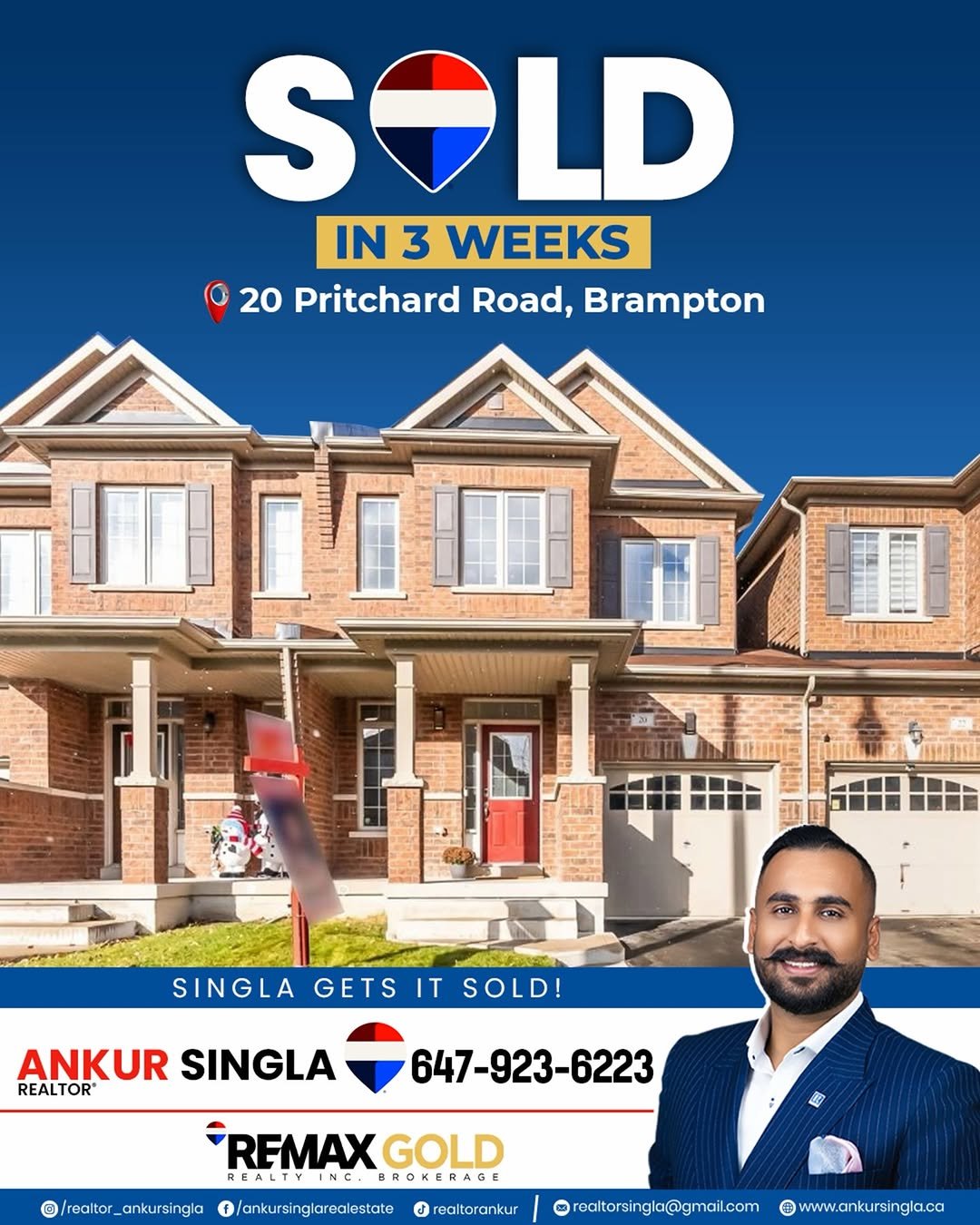 realtor_ankursingla 게시물 이미지: 🔥 Another One SOLD! $829,000 
📍 20 Pritchard...