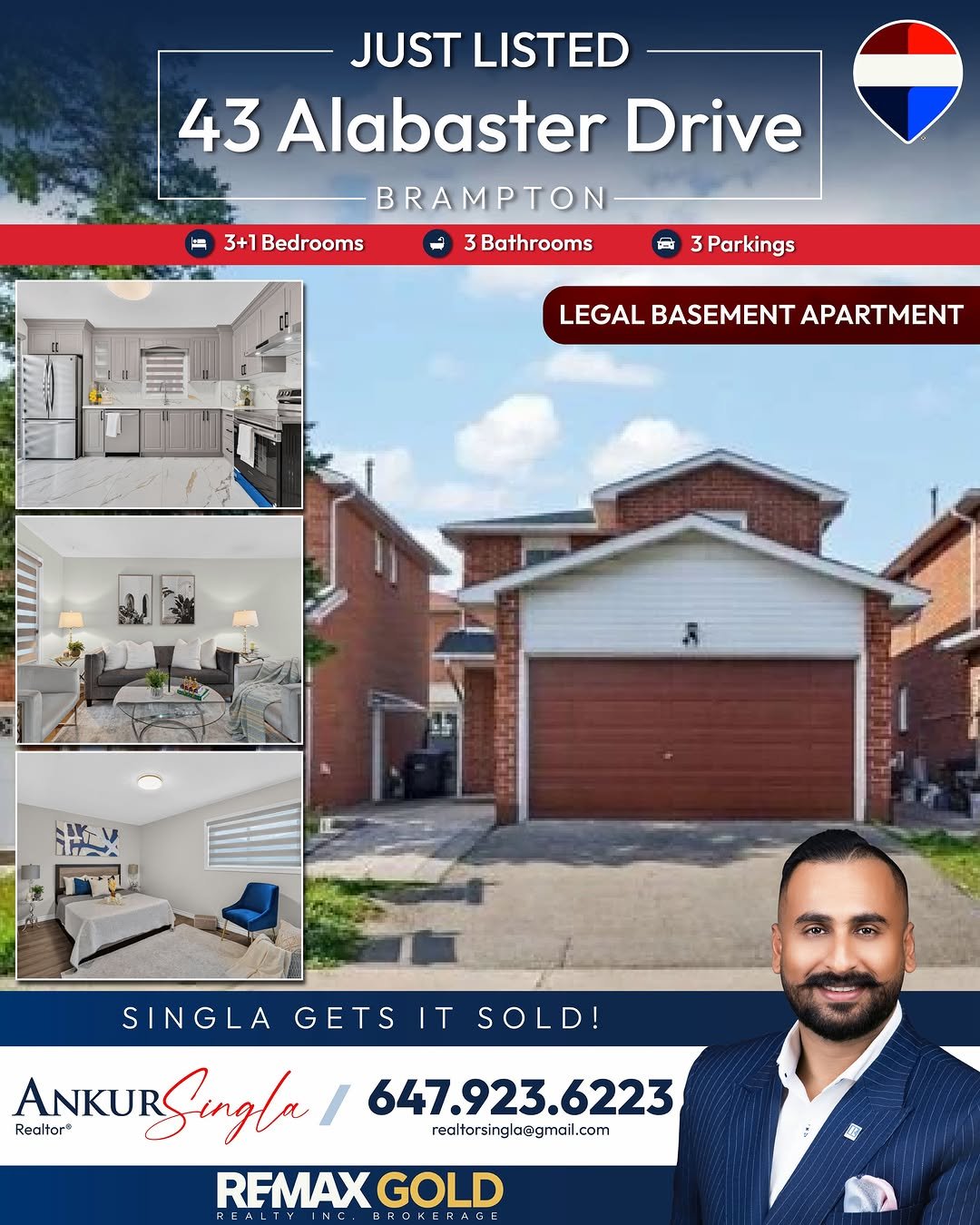 realtor_ankursingla 게시물 이미지: JUST LISTED | 📍43 ALABASTER DRIVE, BRAMPTON...
