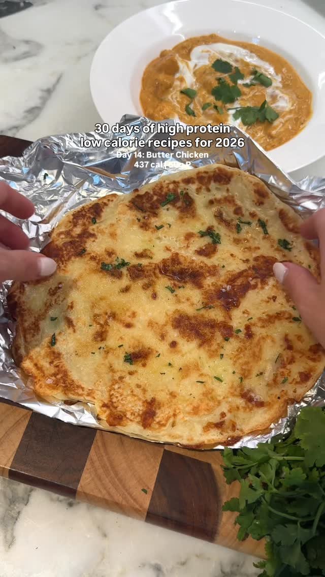 recipesbyvictoria 게시물 이미지: DAY 14: HEALTHY BUTTER CHICKEN & HOMEMADE NAAN...