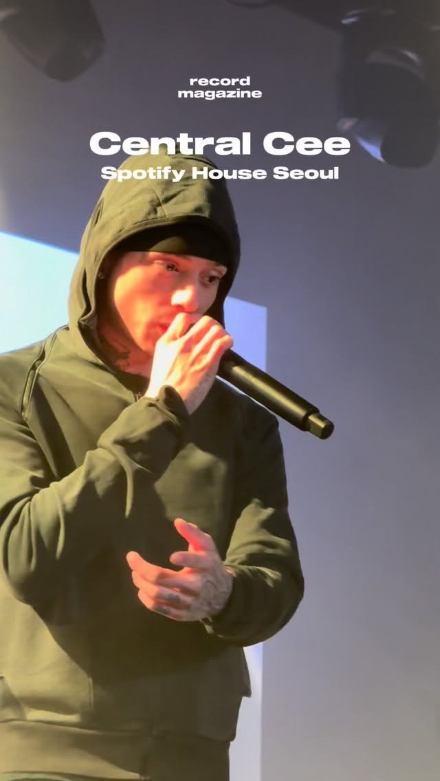 record_mag 게시물 이미지: Central Cee가 바로 오늘 스포티파이 하우스 서울 첫 번째 날의 마지막...