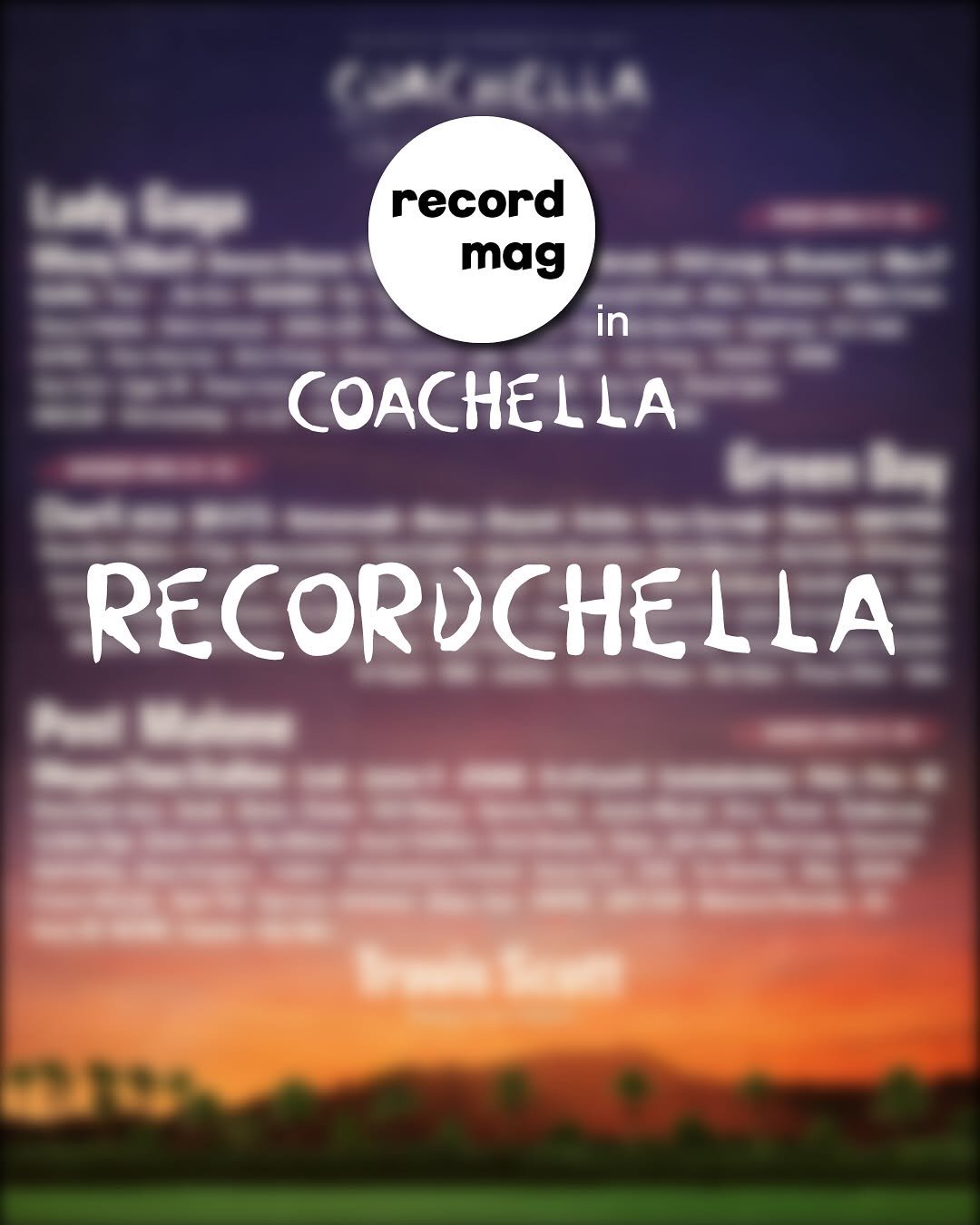 Photo shared by record magazine 레코드 매거진 on April 13, 2025 tagging @coachella, and @record_mag.