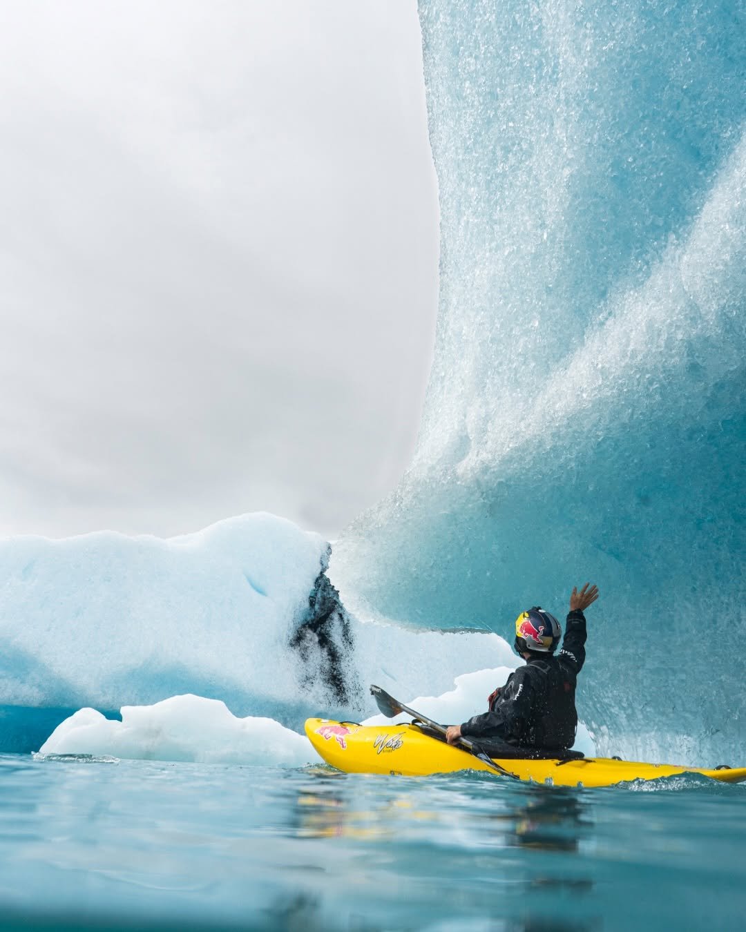 Photo by Red Bull Adventure on April 19, 2026. May be an image of kayak, arctic and text.