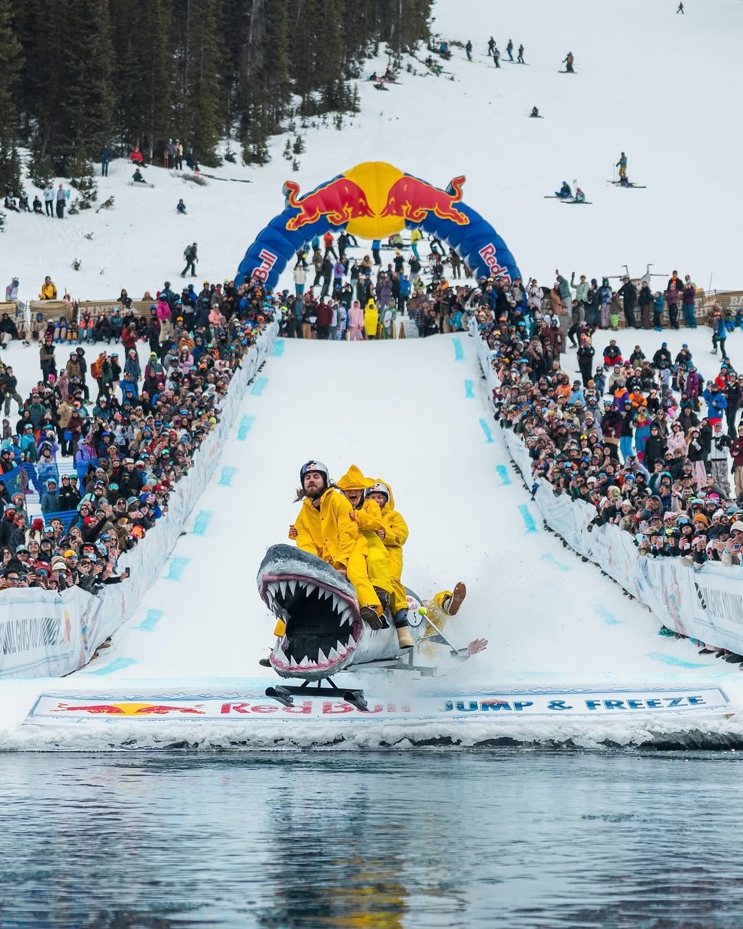 Photo shared by Red Bull Canada 🇨🇦 on April 26, 2026 tagging @dusty.cressey. May be an image of snowboarding, ski and text.