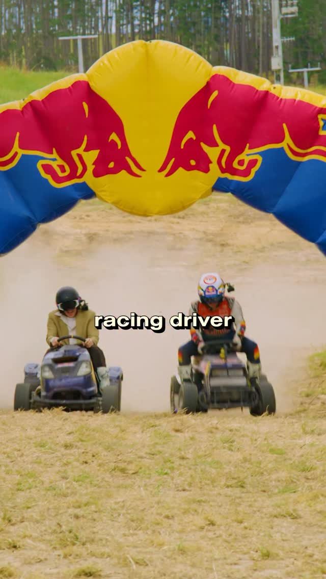 redbullmotorsports 게시물 이미지: I raced @madmike.123 in a lawnmower race on...