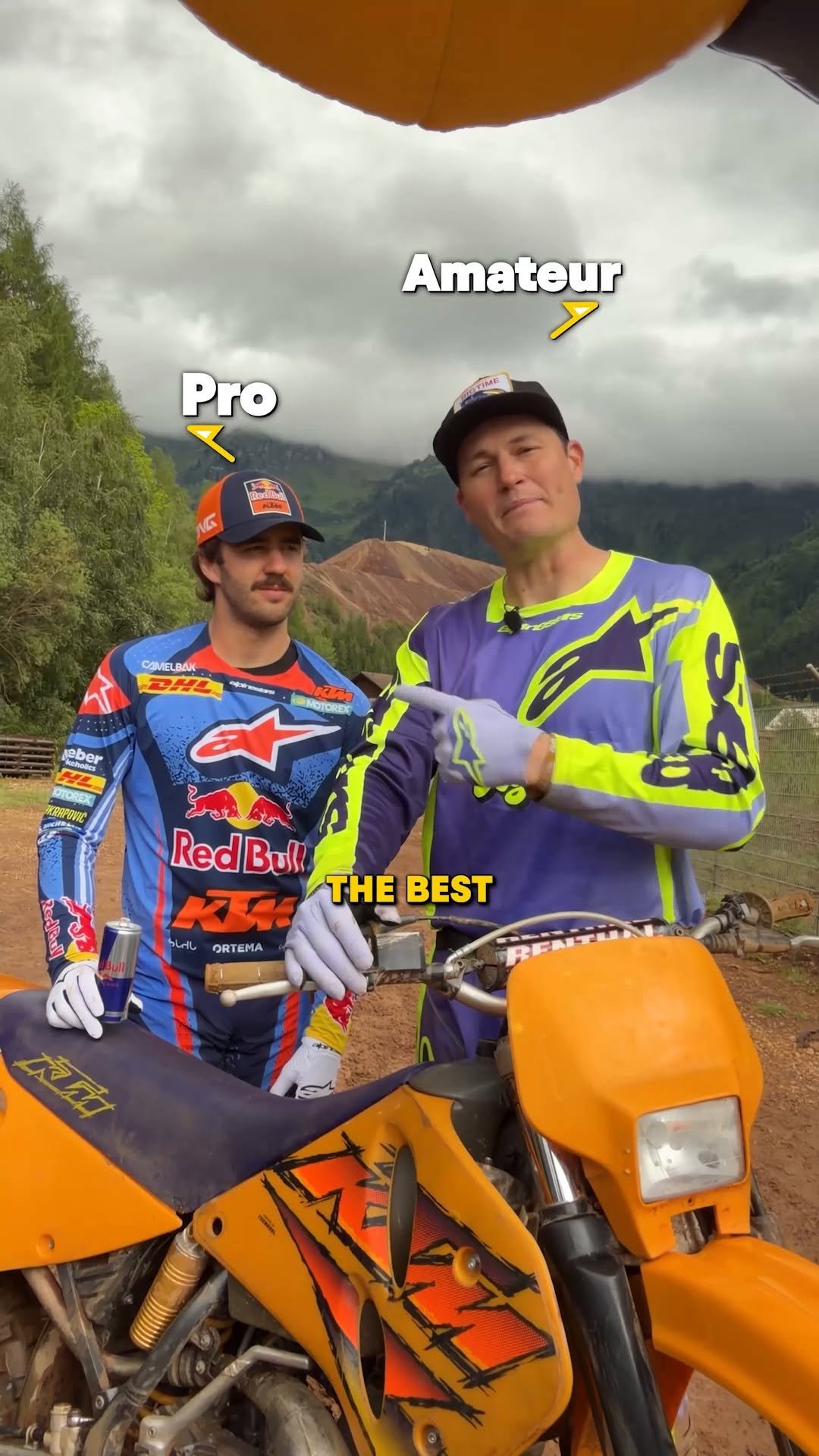 redbullmotorsports 게시물 이미지: One amateur. One world champ. One brutal line...