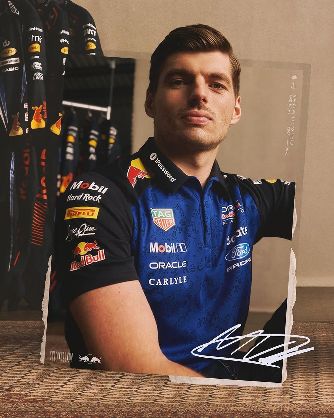 Photo shared by Oracle Red Bull Racing on January 17, 2026 tagging @maxverstappen1, @castore_sportswear, and @redbullshop. May be an image of ‎racing vehicles and ‎text that says '‎nitan flits tnH 中 K ITA 4kg ESTUDE ASIO 4 ! كالت I #7ュ34O 220z ;yMoblй Mobй HardRock Hard Rock OucuHe |1Password RELLI Gim- TAG EUER כ Rede AA ate JBull Ke Mobiloo Ford RCINC ORACLE CARLYLE SMNGN SMNUNAAL 泉 Le‎'‎‎.