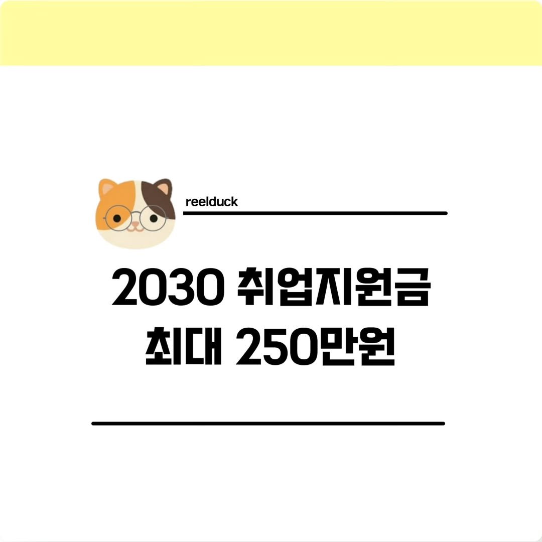 Photo by 릴덕 | 자기계발•금융꿀팁•청년혜택 on January 11, 2026. May be an image of pie and text that says 'reelduck 2030 취업지원금 최대 250만원'.