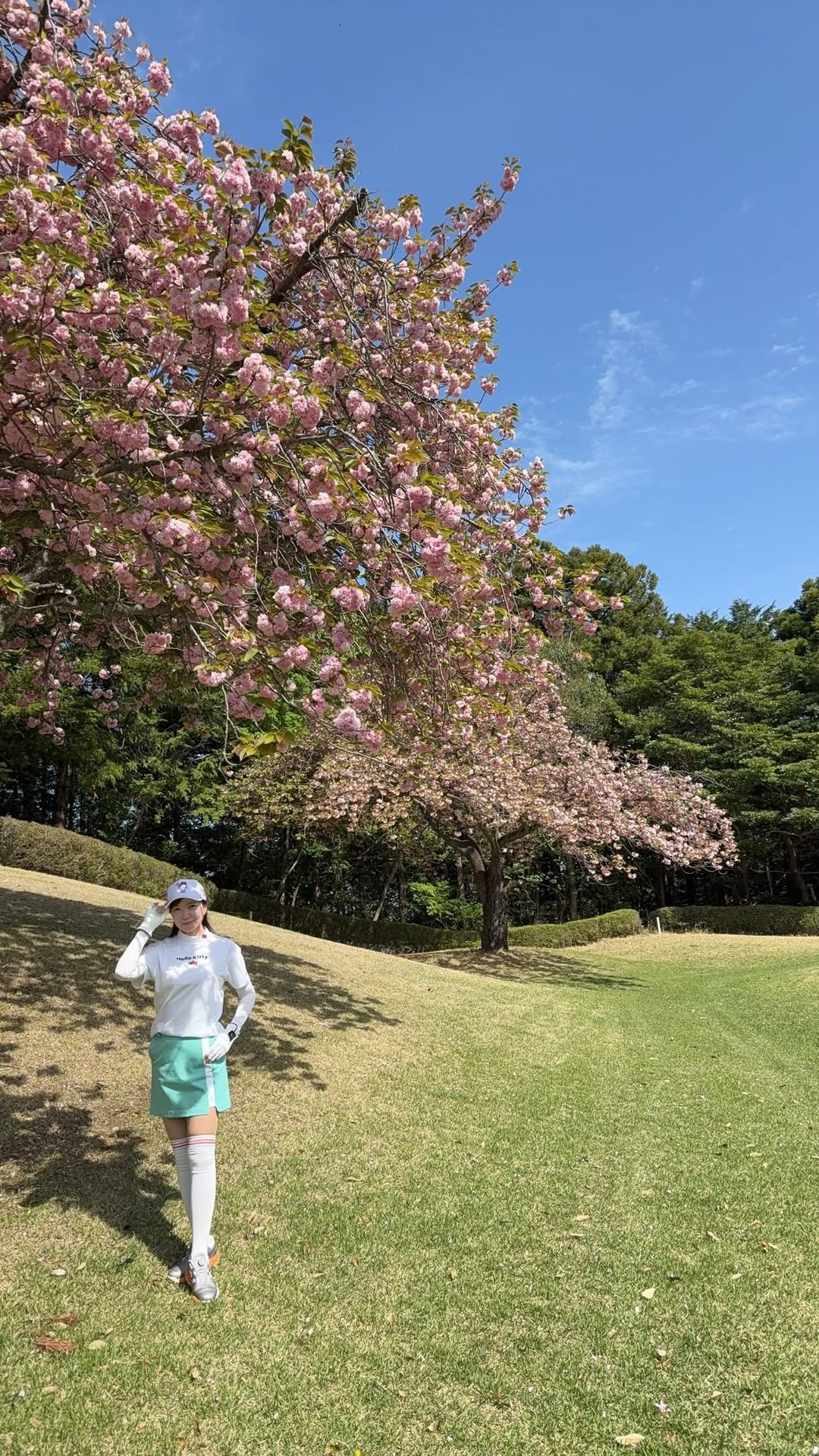 reikostyle.jp 게시물 이미지: 【お花見ゴルフ⛳️🌸】
もぅ葉桜だったけど
チラッとお花見できました🌸☺️
⁡
ウェアは
つい...