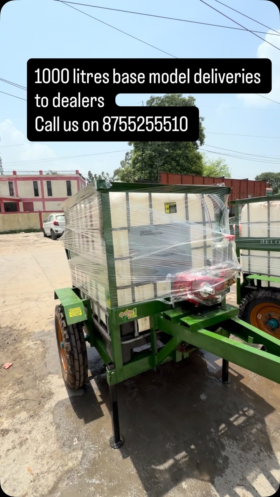 reloveagritech 게시물 이미지: 1000 litres base model deliveries to dealers...