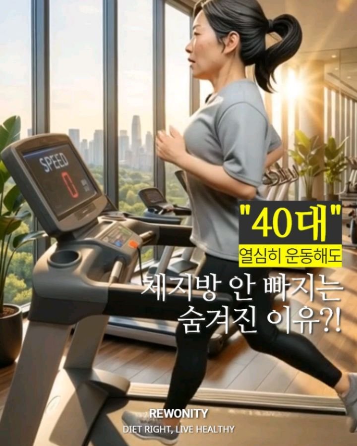 rewonity 게시물 이미지: 💛 40대, 열심히 운동해도
체지방 안 빠지는 숨겨진 이유!!

여러분 지난 번에...