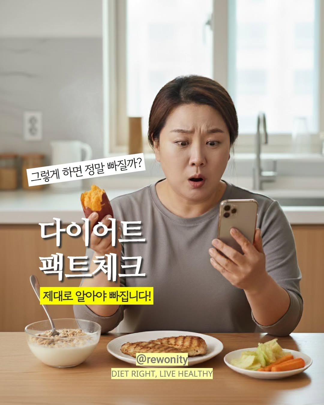 Photo by 리워니티✨️ 롱제비티 다이어트 on November 09, 2025. May be an image of text that says '8 그렇게 하면 정말 빠질까? 다이어트 팩트체크 제대로 알아야 빠집니다! 빠집 @rewonity DIET RIGHT, LIVE HEALTHY'.