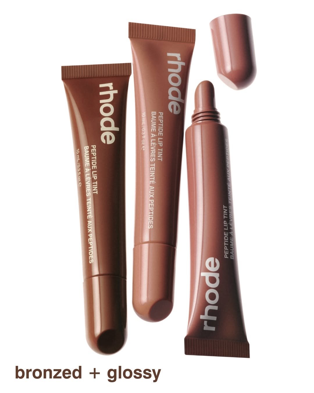 rhode 게시물 이미지: bronzed + glossy 🥥🥭​
​
get to know the limited...