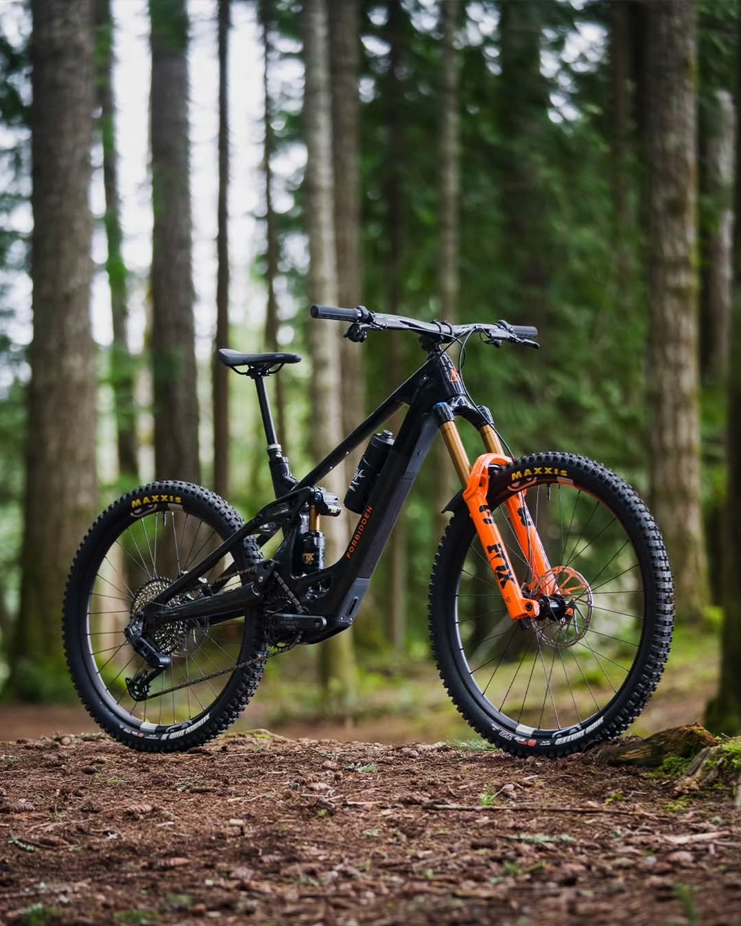 Photo shared by Forbidden Bike Company on April 22, 2026 tagging @crankbrothers, and @ridefoxbike. May be an image of bicycle and text.