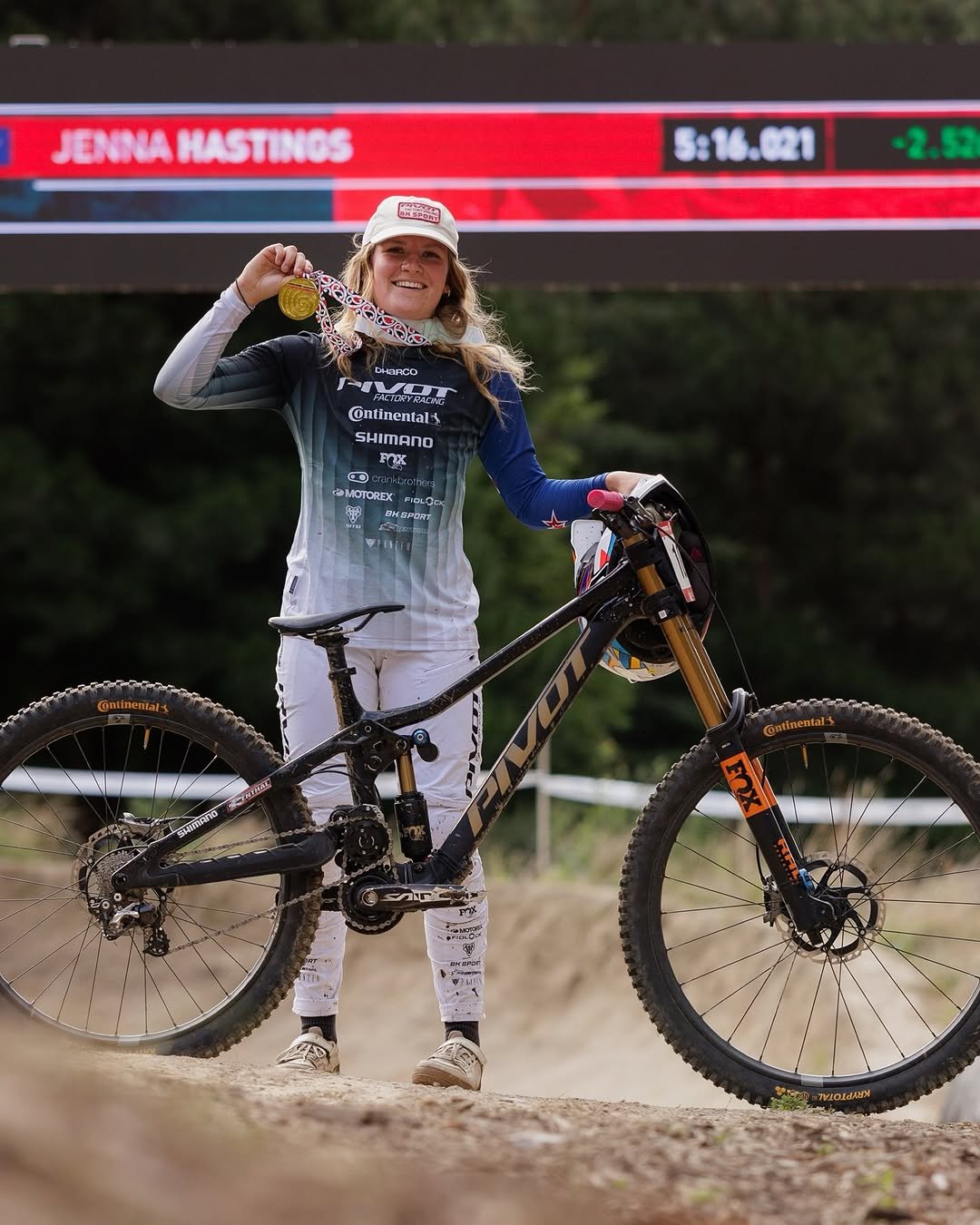 Photo shared by Ride FOX Bike on February 21, 2026 tagging @jennnahastings. May be an image of racing vehicles, bicycle and text.