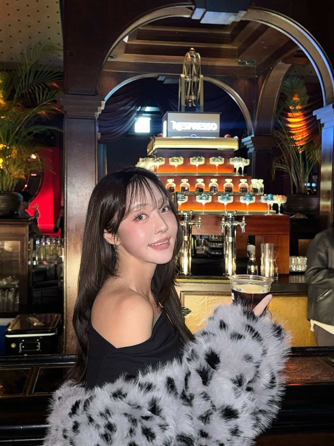 Photo shared by 𝘾𝙝𝙚𝙧𝙧𝙮🍒 on December 14, 2025 tagging @blendcoffeesociety. May be an image of one or more people, hair, top, dress and text.