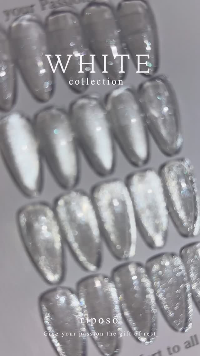 riposonail_official 게시물 이미지: WIHTE ᴄᴏʟʟᴇᴄᴛɪᴏɴ
 
실버?! NO!! 화이트!! 
회색빛 실버자석이...