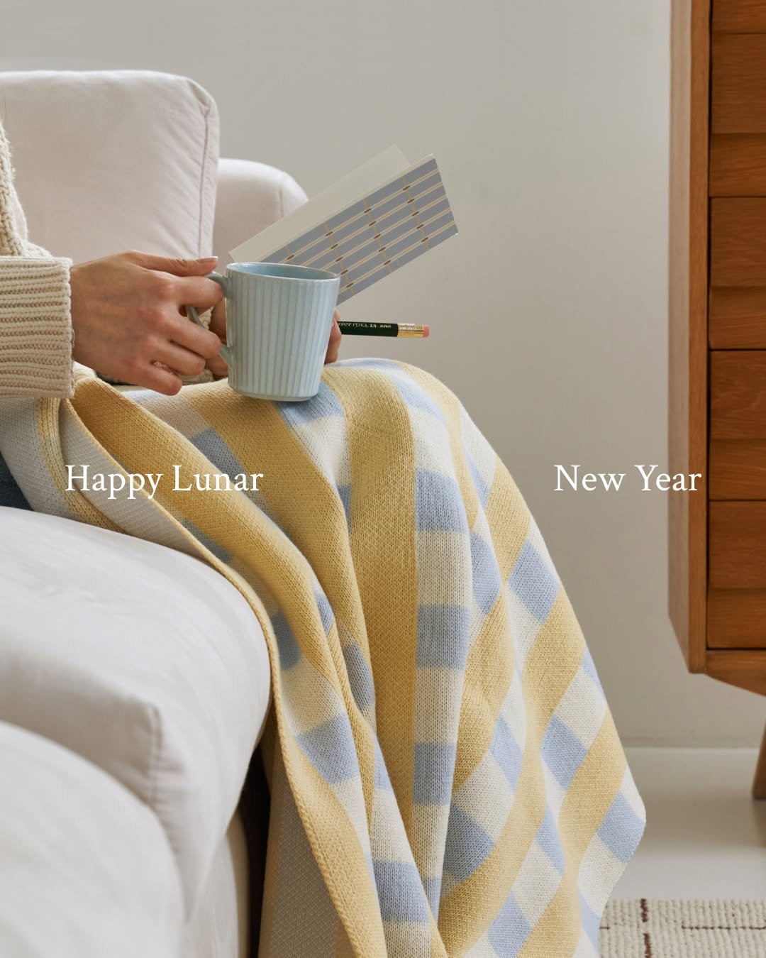 Photo by RITTEN 리튼 on February 16, 2026. May be an image of crochet, blanket, knit and text that says 'Happy HappyLunar Lunar New NewYear Year'.