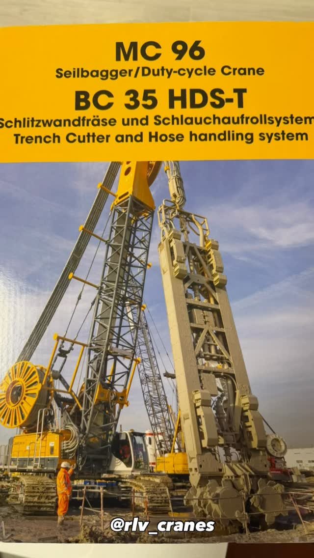 rlv_cranes 게시물 이미지: BAUER MC 96 Crawler Crane 
BAUER BC 35 Trench...