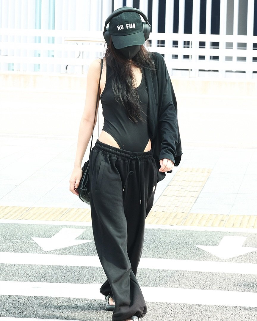 Photo by ROCKCAKE on January 27, 2026. May be an image of hat, face mask, sweatpants, street and text that says 'NO FUN'.