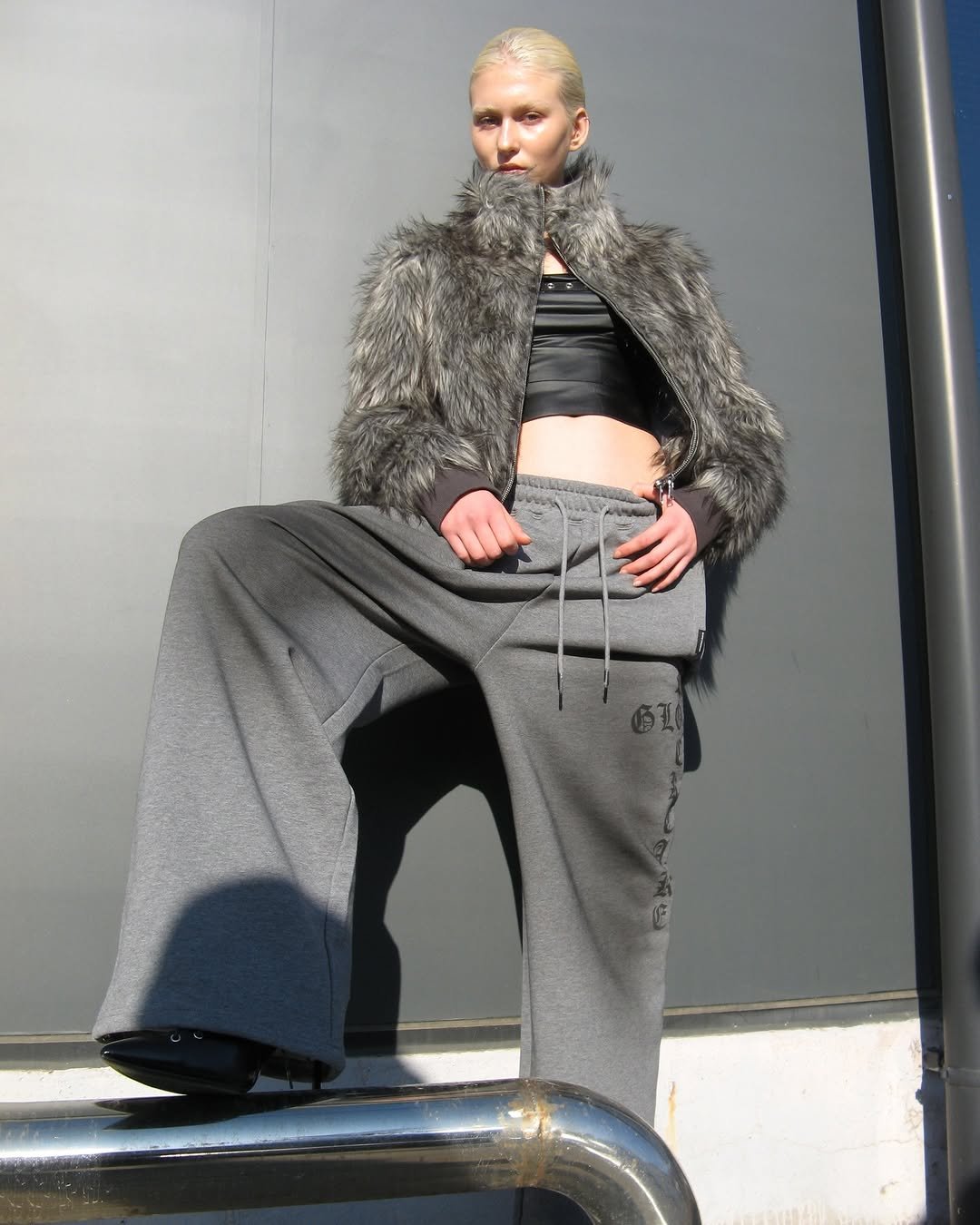 Photo by ROCKCAKE on November 24, 2025. May be an image of sable coat, sweatpants, sweatsuit and text.