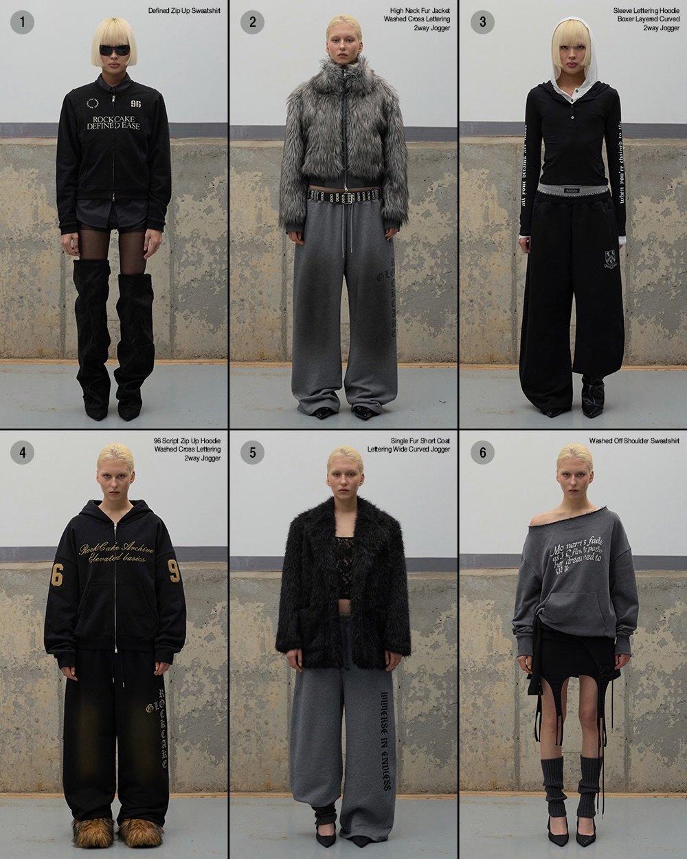 Photo by ROCKCAKE on November 20, 2025. May be an image of drawstring, sweatpants, sweatsuit, parka, sportswear and text.