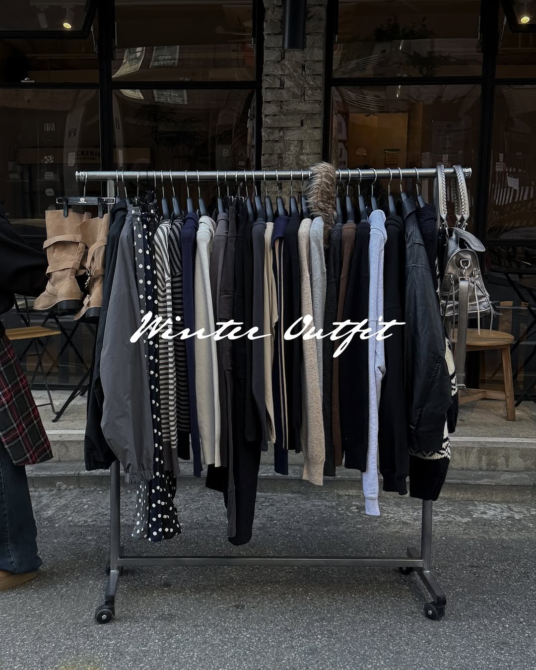 Photo by ROCKCAKE on October 30, 2025. May be an image of clothes hanger, rack and text.