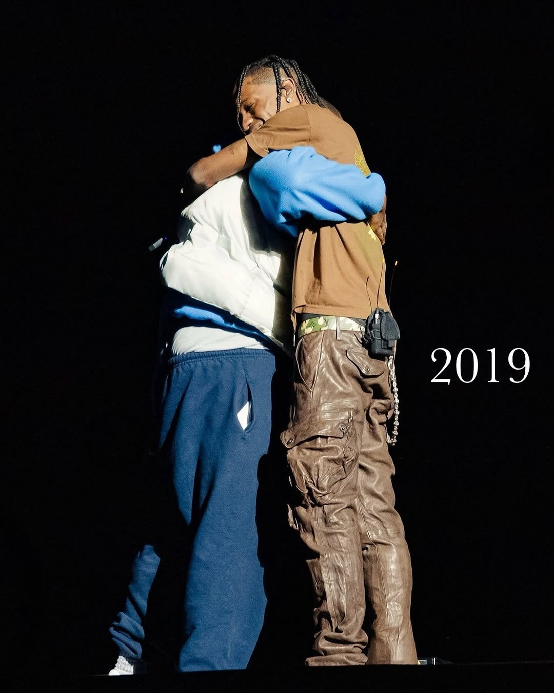 Photo shared by SEONGSU KIM on November 08, 2025 tagging @travisscott, and @ye. May be an image of standing, sculpture and text.