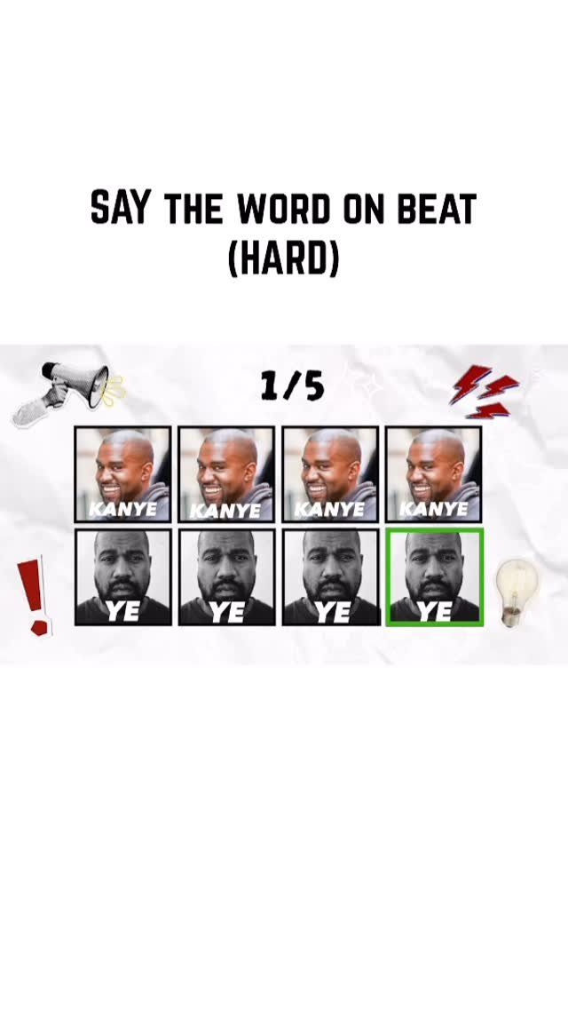 rohyewest 게시물 이미지: @ye 리듬 게임 🎶 

#ye #kanyewest #fyp #virals