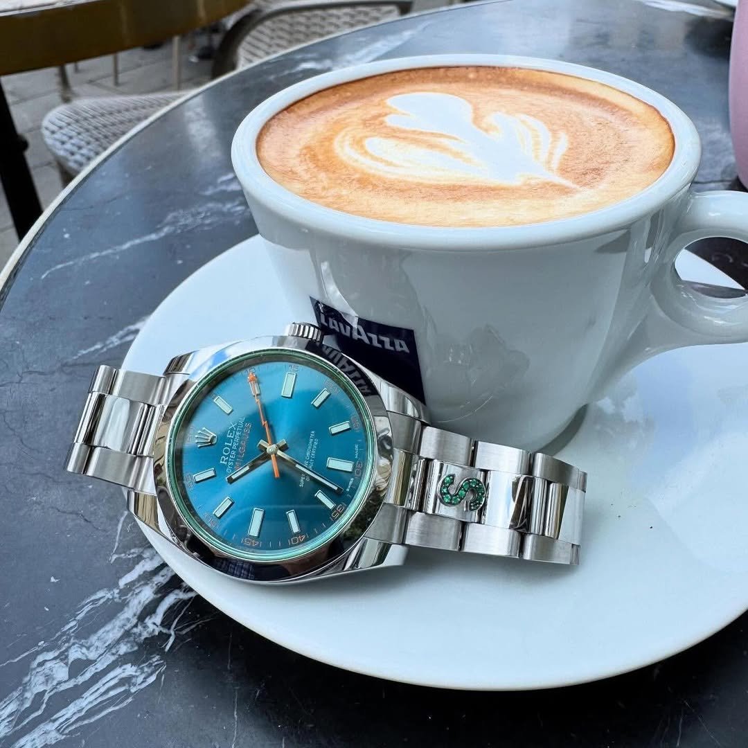 rolexworld_ 게시물 이미지: Coffee time with @timeapp_milano their diamond...
