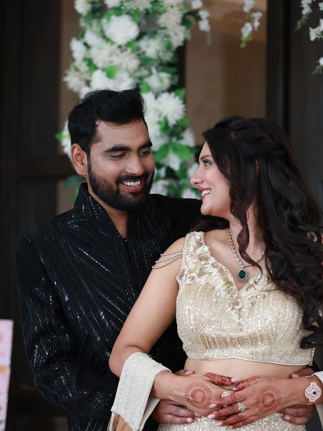 Photo shared by Shubham on September 25, 2025 tagging @romita_tiwari_17. May be an image of 1 person, henna, makeup, smiling, wedding and text.