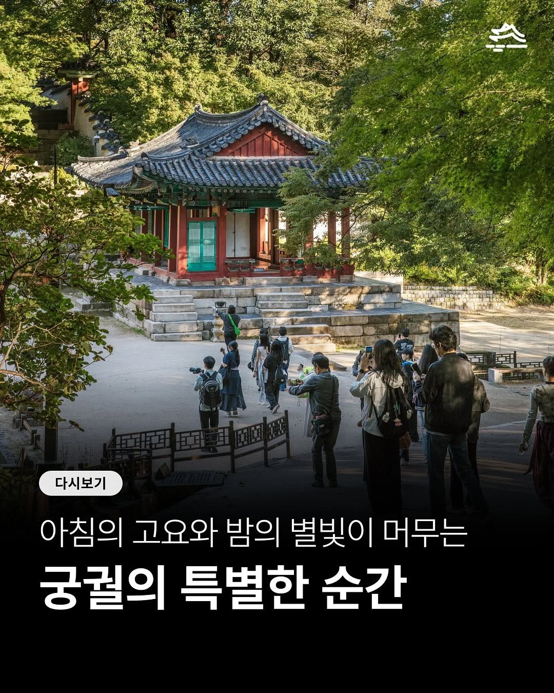 Photo by 궁중문화축전 on November 13, 2025. May be an image of poster, Gyeongbokgung Palace and text that says '다시보기 아침의 고요와 밤의 별빛이 머무는 궁궐의 특별한 순간'.