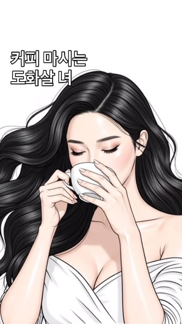 rpsaju_ 게시물 이미지: 커피 마시는 도화살 녀