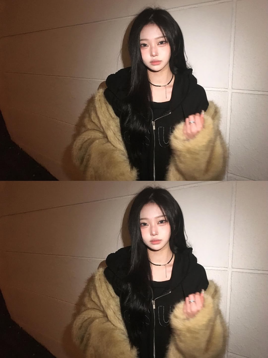 Photo shared by 예령 on February 02, 2026 tagging @asyouare.kr. May be an image of one or more people, hair, duffle coat, overcoat, goosedown coat, sable coat, parka, cloak and text.