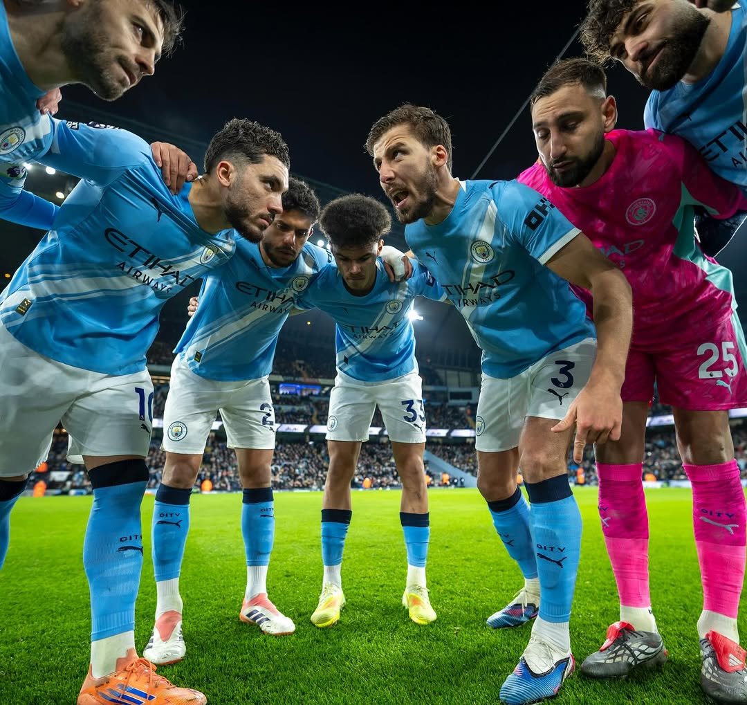 Photo shared by Rúben Gato Dias on January 05, 2026 tagging @mancity. May be an image of football, soccer, stadium and text.