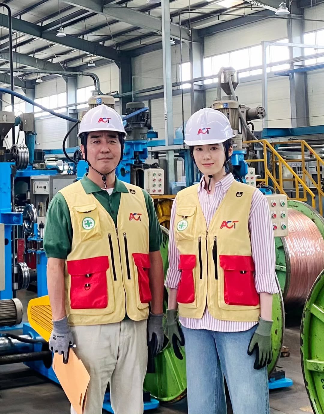 Photo shared by 류승룡 柳承龍 on November 30, 2025 tagging @jungeunchae_. May be an image of oil refinery and text.