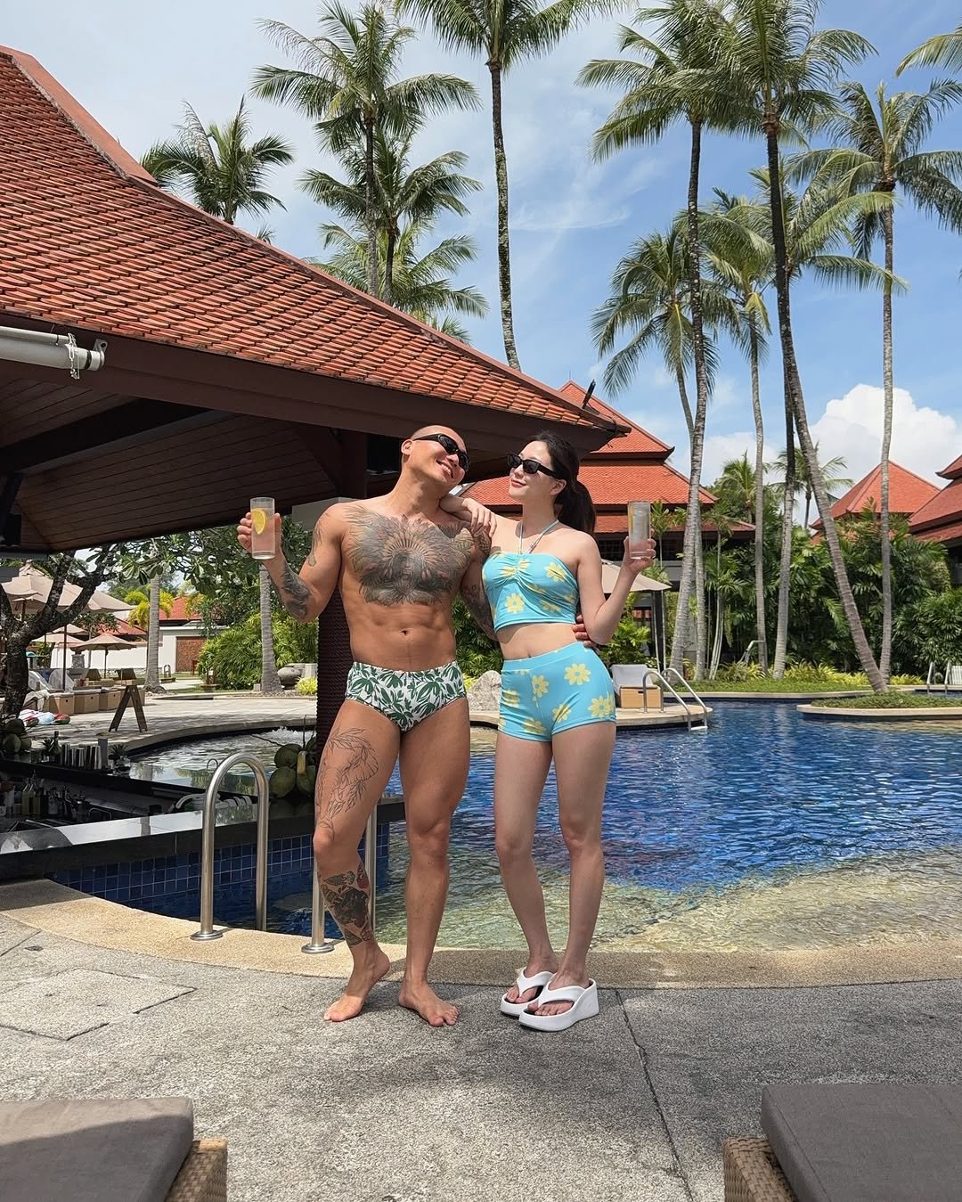 Photo shared by 돌쇠 on August 19, 2025 tagging @a_rim_z. May be an image of 2 people and pool.